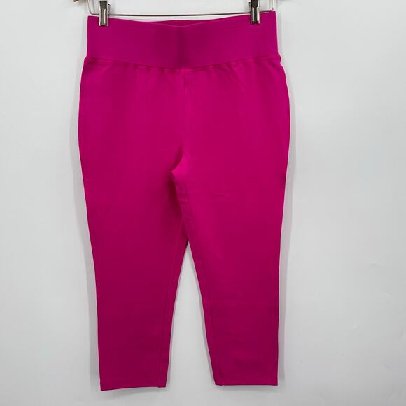 LOGO Layers by Lori Goldstein Capri Pull On Leggings Womens XSP Berry Pink - Picture 1 of 6